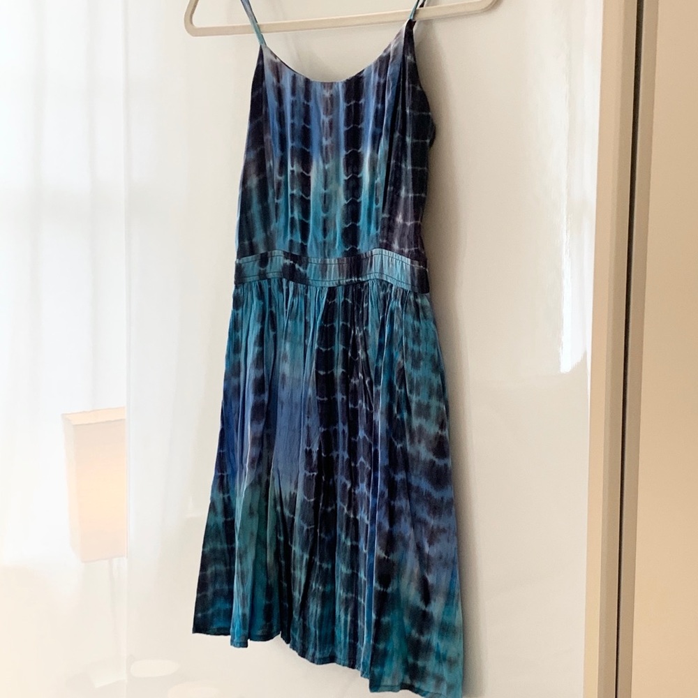 Forever 21 Tie-Dye Dress, Blue/Black/White, Small